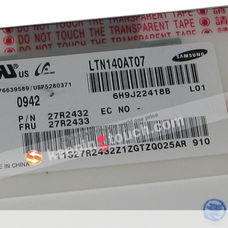 Samsung LTN140AT07 LCD Screen Display