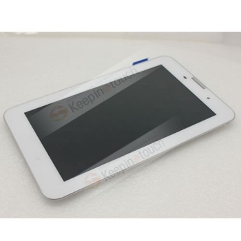 Front Housing +LCD Screen Display+Touch Digitizer Assembly For Lenovo IdeaTab A3000 White