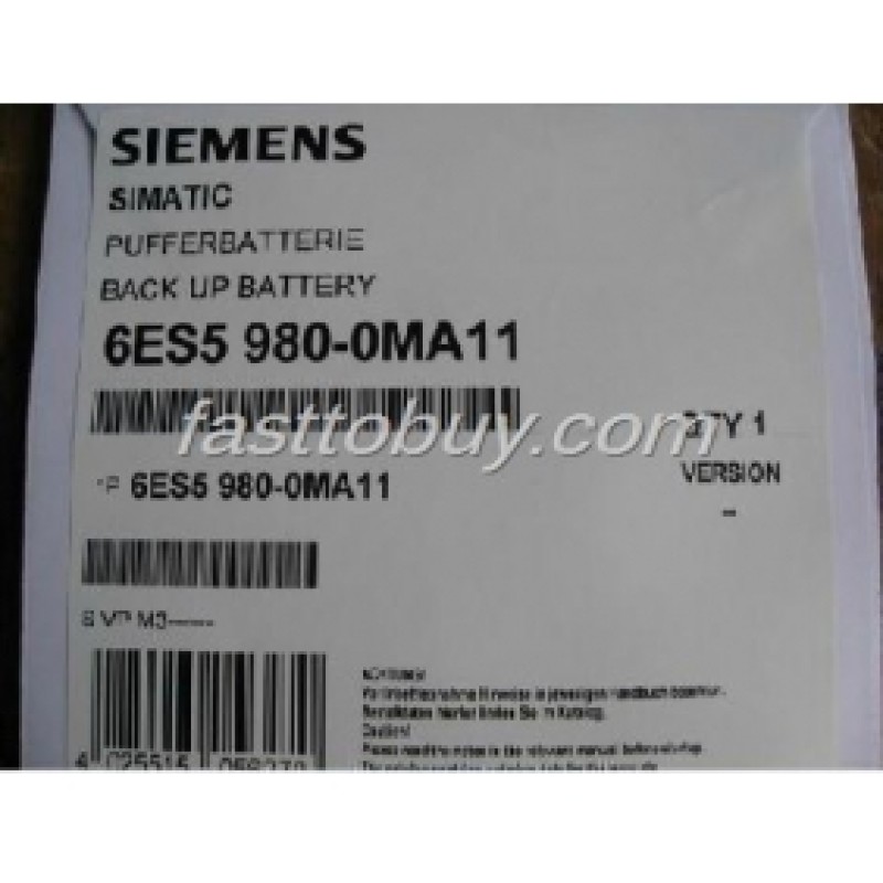6ES5 980-0AE11 Lithium battery for Siemens S5 PLC 3.6V/1.75Ah