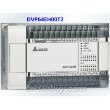 Delta PLC EH2 series DVP64EH00T2 64-point 32DI/32DO (NPN transistor) AC power New