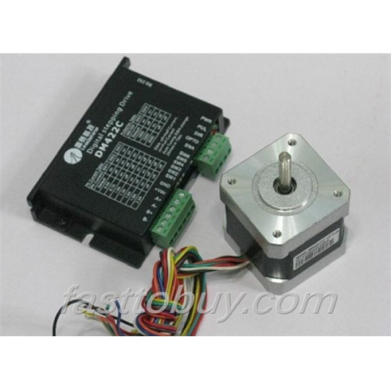 Leadshine 2-phase Stepper Set (Drive + Motor) DM422C + 42HS03-J(Unipolar) 0.34N.m New