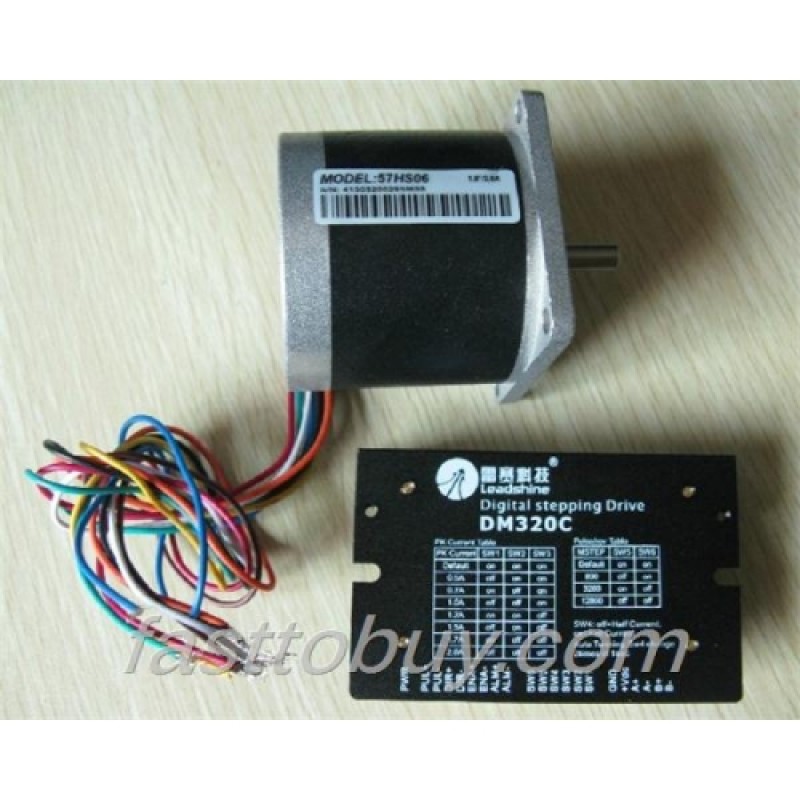 Leadshine 2-phase Stepper Set (Drive + Motor) DM320C + 57HS06 0.6N.m New