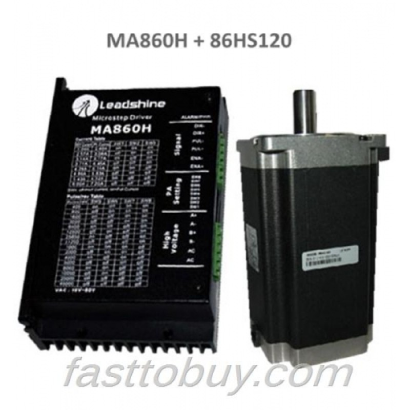 Leadshine 2-phase Stepper Set (Drive + Motor) MA860H + 86HS120 12N.m New