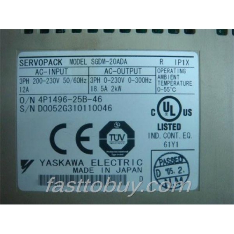 SGDM-20ADA Yaskawa Sigma II Servopack Single/3 Phase 200V New
