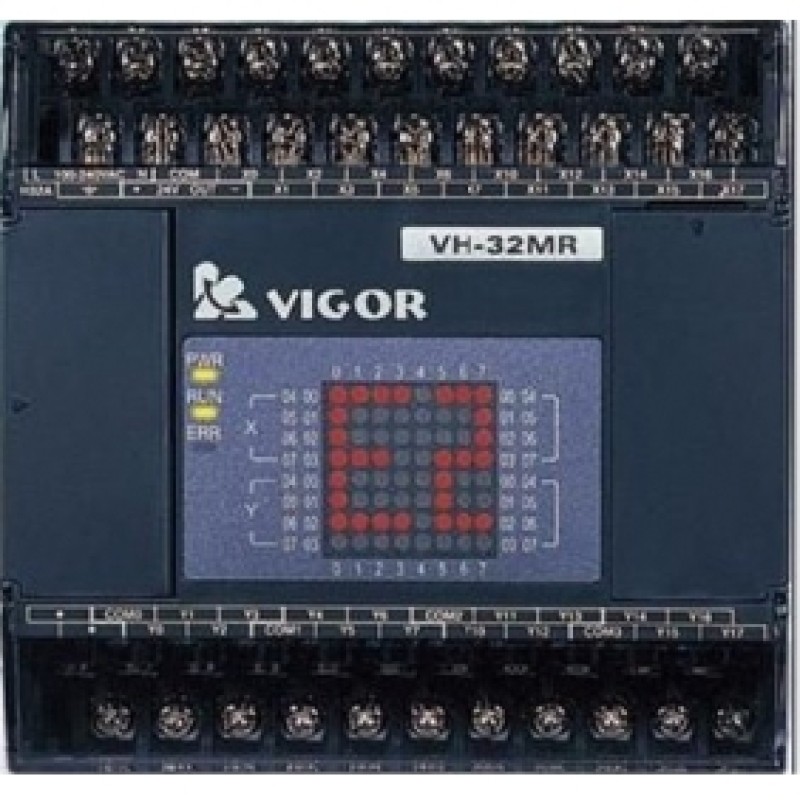 PLC AC100-220V 16 DI  16 DO relay Main Unit VIGOR VH-32MR New