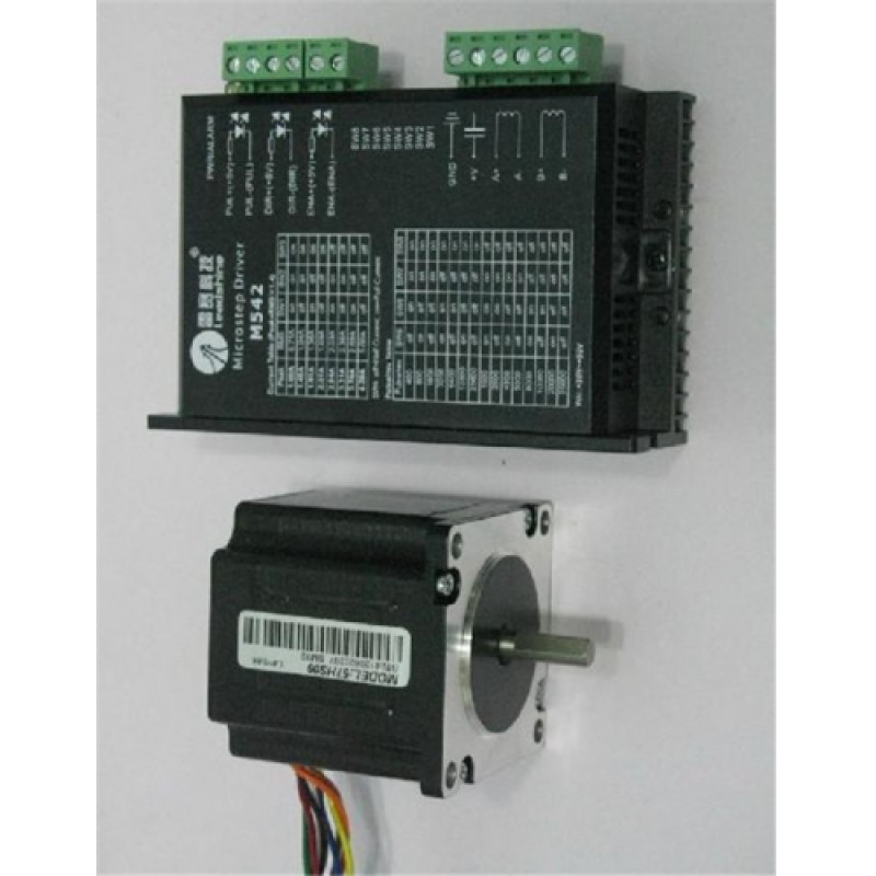 Leadshine motor 2 phase 0.9NM 57HS09 + M542 Leadshine 2 phase digital stepper drive 24-50DCV 1.0-4.2A original brand new