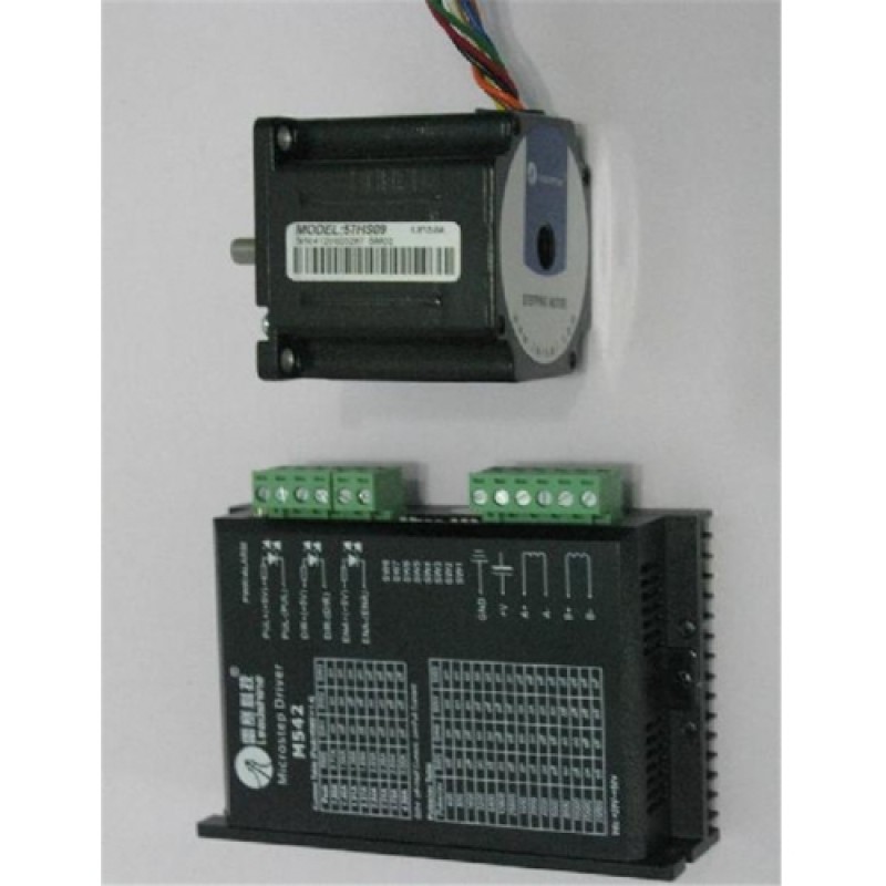 Leadshine motor 2 phase 0.9NM 57HS09 + M542 Leadshine 2 phase digital stepper drive 24-50DCV 1.0-4.2A original brand new