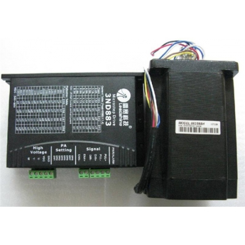 Leadshine 3-phase Stepper Set (Drive + Motor) 3ND883+863S68H 6.78N.m 1.2 degree 3.5A New