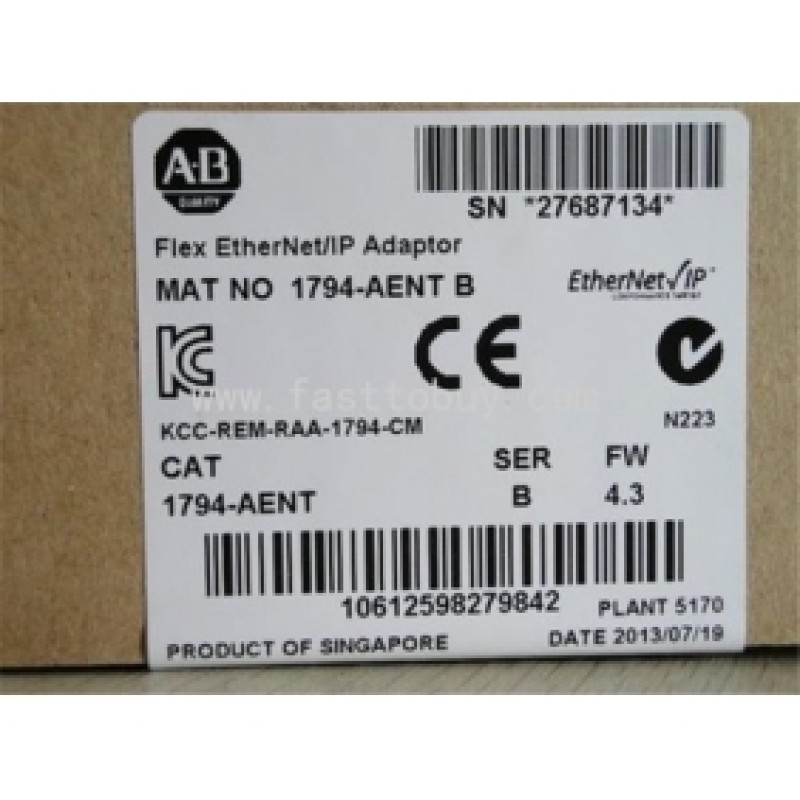 1794-AENT AB Allen-Bradley PLC FLEX I/O EtherNet/IP Adapter 1794 Series Original brand new
