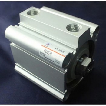 50mm Bore 10mm Stroke Compact Cylinder Double Acting with Rod End Female Thread Auto Switch/Build-in Magnet CDQ2B50-10D