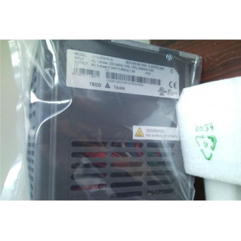 1 Phase 220V 1.8A 0.2KW 0.25HP TECO Inverter L510-2P2-H1-N NEW