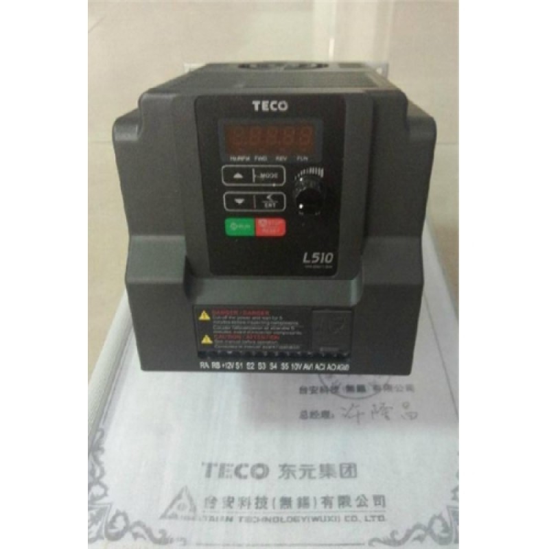 1 Phase 220V 7.5A 1.5KW 2HP TECO Inverter L510-202-H1-N NEW