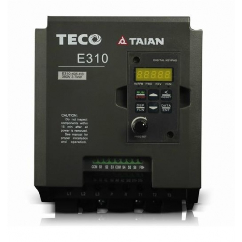 Single/Three-Phase 200V 3.1A 0.4KW 0.5HP TECO Inverter E310-2P5-H NEW