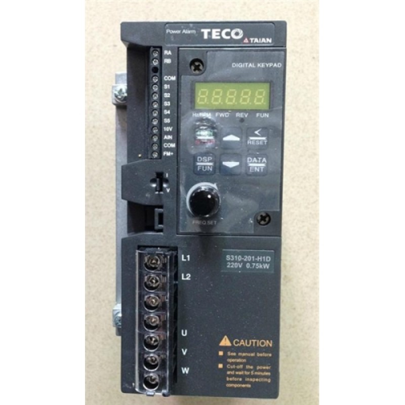 Single Phase 220V 4.2A 0.75KW 1HP TECO Inverter S310-201-H1D NEW