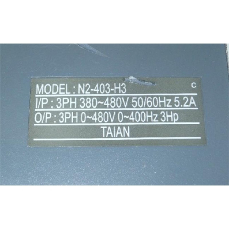 3-Phase 400V 5.2A 2.2KW 3HP TECO Inverter N2-403-H3 NEW