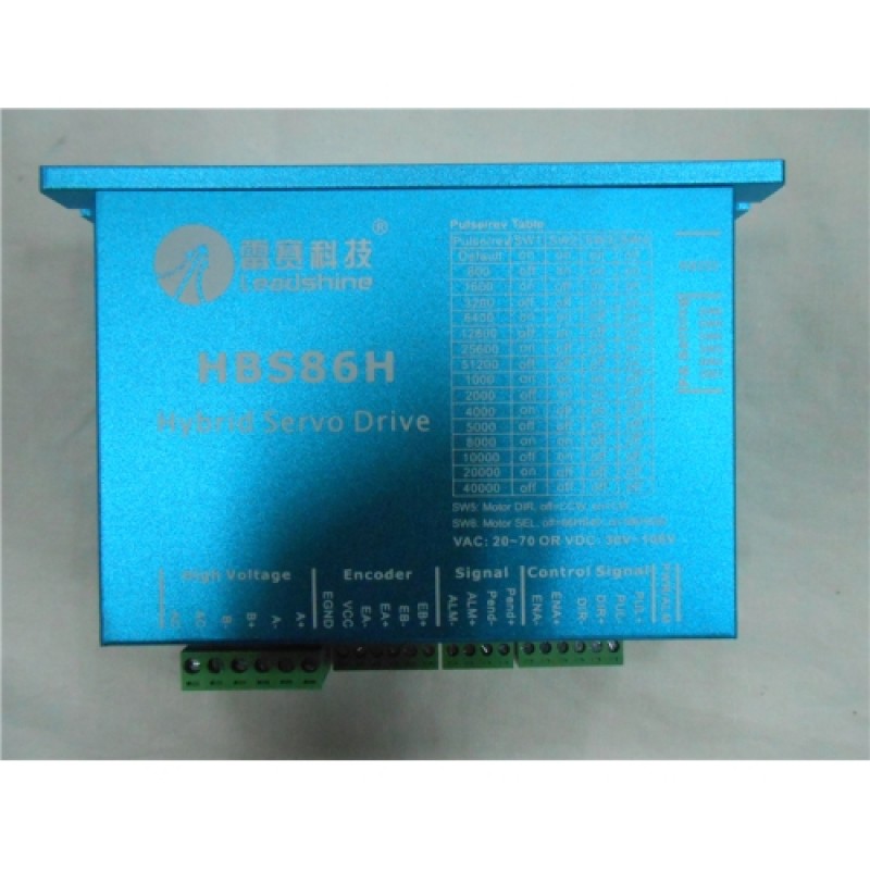 DSP Closed Loop stepper drive 86mm NEMA34 motor Hybrid servo HBS86H 30-100VDC 8A Leadshine New with Cooling Fan