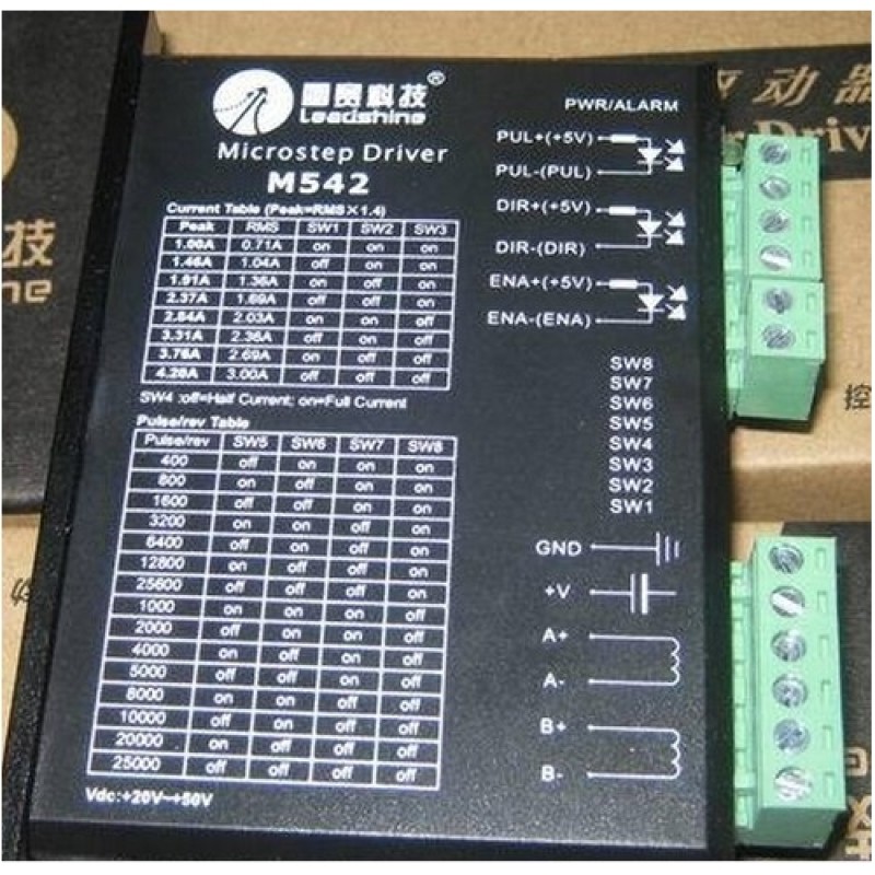 2ph 42mm NEMA17 57mm NEMA23 motor Digital Stepper Drive M542 24-50VDC 1-4.2A Leadshine New for CNC