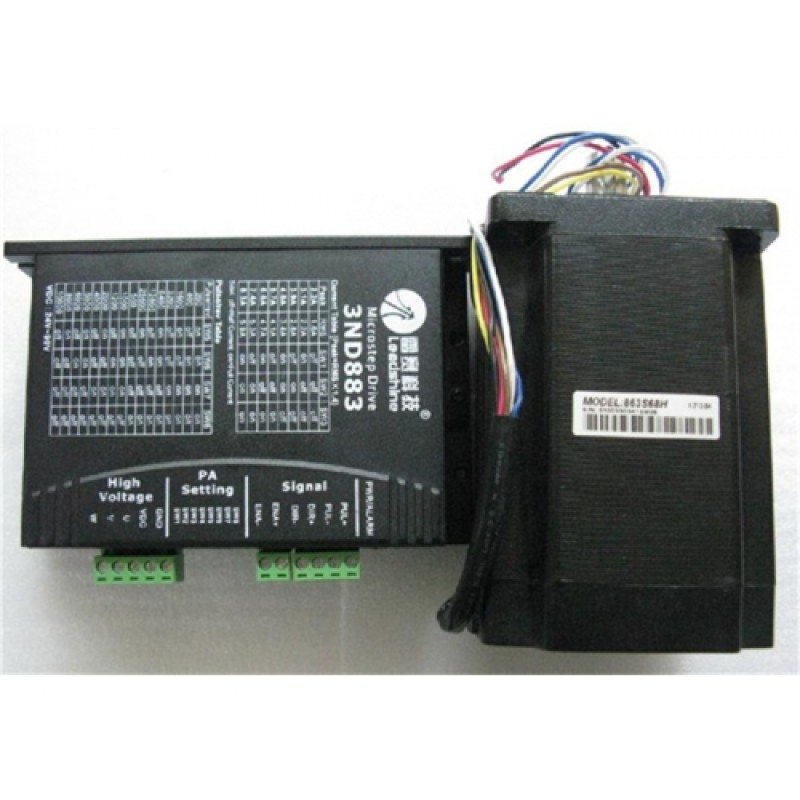 Leadshine NEMA34 86mm 972oz-in 6.8N.M 18-80VDC 3phase Stepper motor Drive kits 863S68H+3ND883