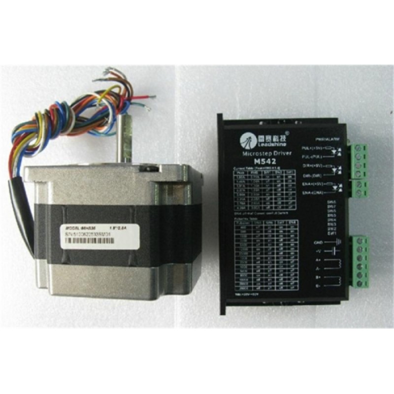 Leadshine NEMA34 86mm 500oz-in  3.5N.M 24-50VDC 2phase Stepper motor Drive kits 86HS35+M542