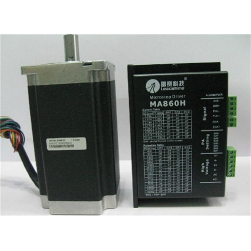 Leadshine NEMA34 86mm 1700oz-in 12N.M 18-60VAC 2phase Stepper motor Drive kits 86HS120+MA860