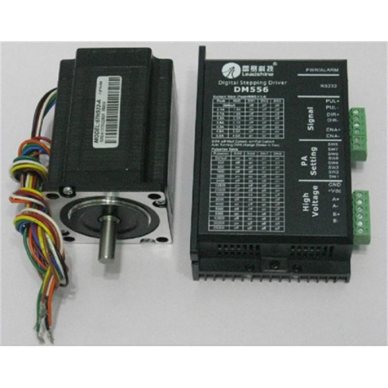 Leadshine NEMA23 57mm 129oz-in 0.9N.M 18-50VDC 2phase Stepper motor Drive kits 57HS09+DM556