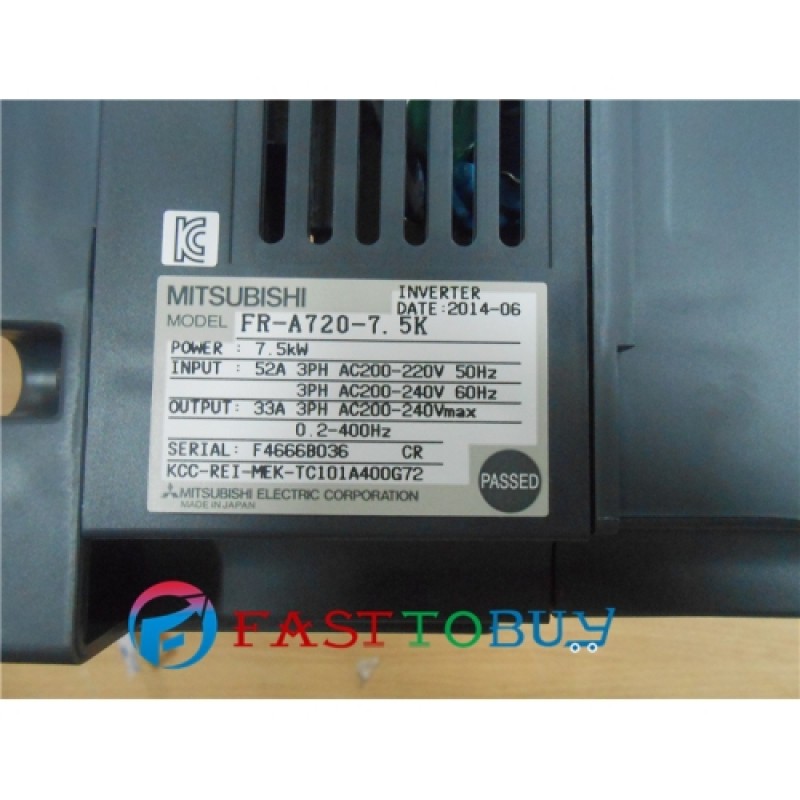 FR-A720-7.5K VFD Variable Frequency Drive input 3 ph 220V output 3 ph 200~240V 33A 7.5KW 0.2~400Hz