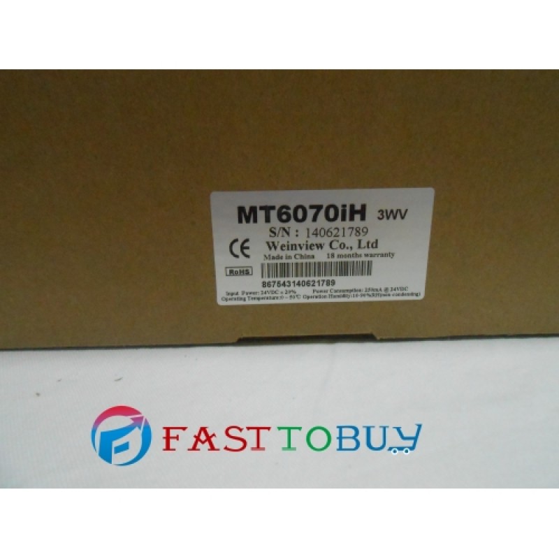 7 Inch 800x480 HMI Weinview MT6070iH  was upgraded to MT6070iH3 New with USB program download Cable