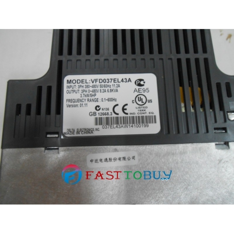 Delta AC Motor Drive Inverter VFD037EL43A VFD-EL Series 5HP 3 phase 380V 3700W New