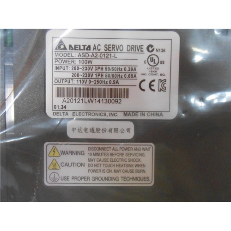 ECMA-C10401GS+ASD-A2-0121-L Delta 220V 100W 0.32NM 3000r/min 40mm AC Servo Motor Drive kits with 3M cable