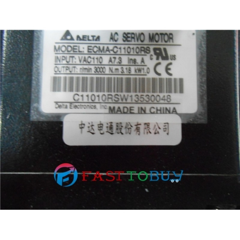 ECMA-C11010RS+ASD-A2-1021-L Delta 220V 1kW 3.18NM 3000r/min 100mm AC Servo Motor Drive kit Keyway with 3M Cable