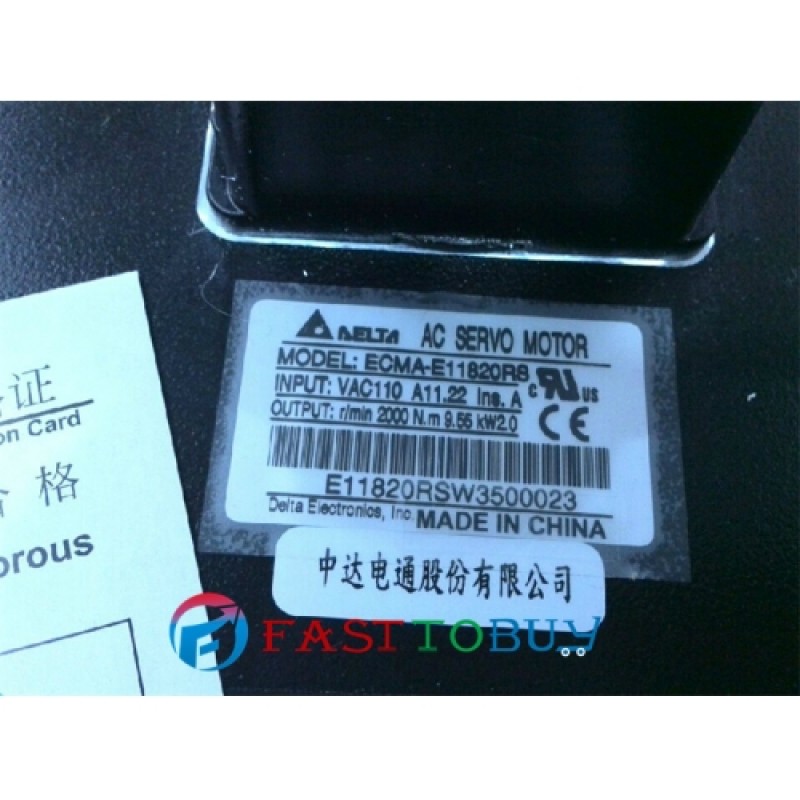 ECMA-E11820RS+ASD-A2-2023-U Delta 220V 2kW 9.55NM 2000r/min 180mm AC Servo Keyway Motor Drive kits with 3M cable