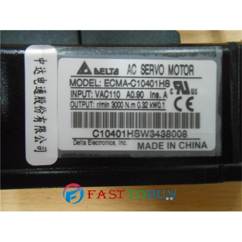 ECMA-C10401HS Delta AC Servo Motor 220V 100W 0.32NM 3000rpm with Keyway Oil Seal brake for A2 Drive New