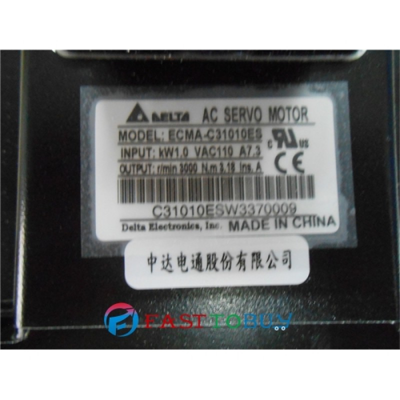 ECMA-C31010ES Delta AC Servo Motor 220V 1KW 3.18NM 3000rpm with Keyway New