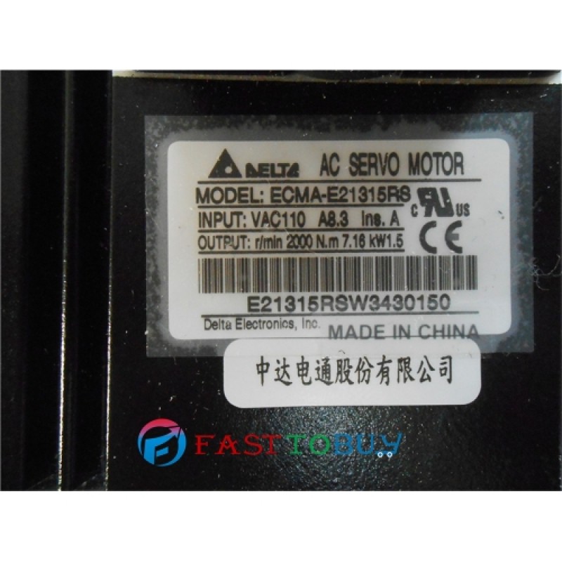 ECMA-E21315RS+ASD-B2-1521-B Delta 220V 1.5KW 7.16NM 2000RPM 130mm AC Servo Motor Drive kits Oil Seal with 3M cable
