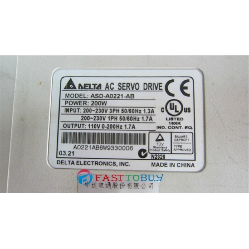 ECMA-C30602FS+ASD-A0221-AB Delta 220V 200W 0.64NM 3000RPM 60mm AC Servo Motor Drive kits brake 2500ppr with 3M cable