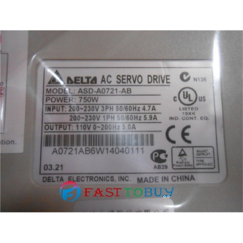 ECMA-G31306ES+ASD-A0721-AB Delta 220V 600W 5.73NM 1000RPM 130mm AC Servo Motor Drive kits 2500ppr with 3M cable