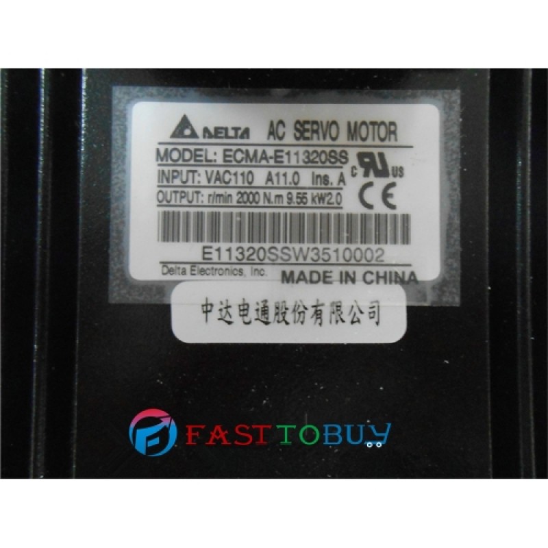 ECMA-E11320SS Detla AC Servo Motor 220V 2KW 9.55NM 2000rpm 130mm with Keyway oil seal brake New