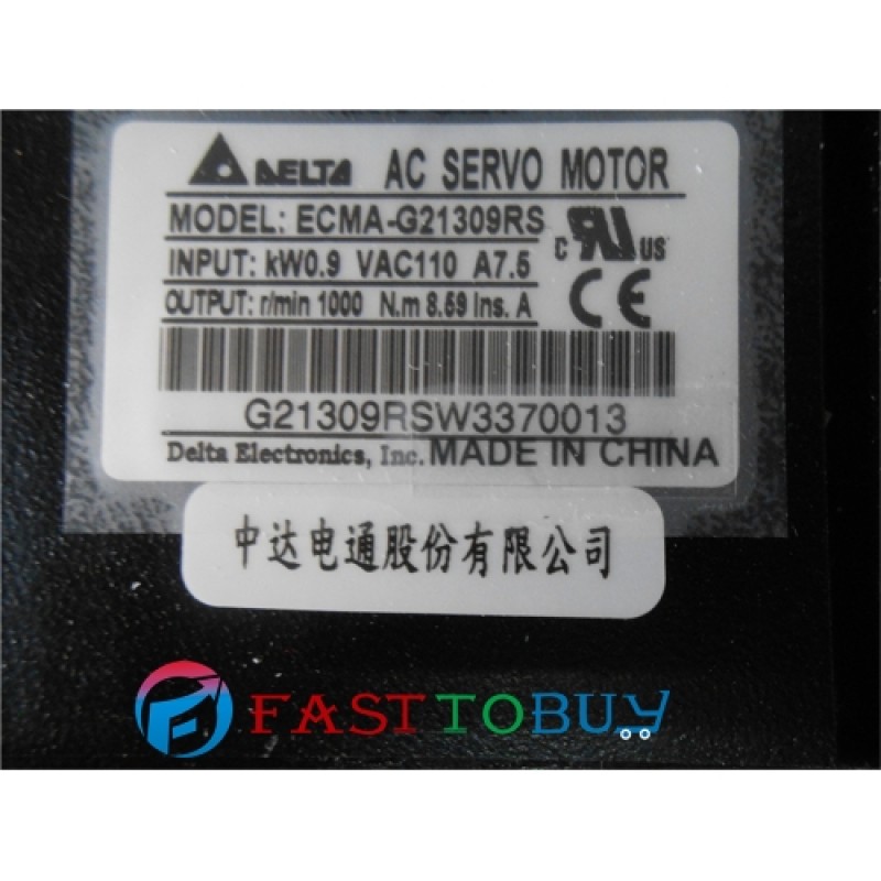 ECMA-G21309RS Delta AC Servo Motor 220V 900W 8.59NM 1000r/min 130mm Keyway