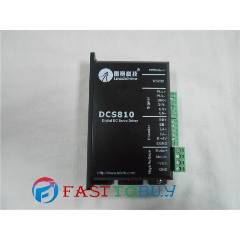 Leadshine 24V 50W 21.4ozin 0.15NM  3500RPM DC Brushed Servo Motor Drive kits DCM50202-02D-1000+DCS810