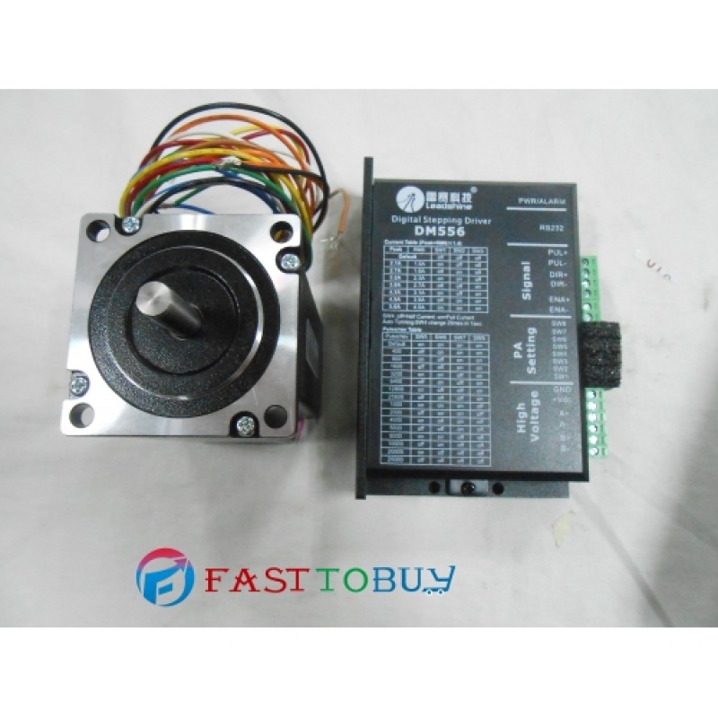 Leadshine 2-phase Stepper Set (Drive + Motor) DM556 + 57HS22-A(Single shaft) 2.2N.m New