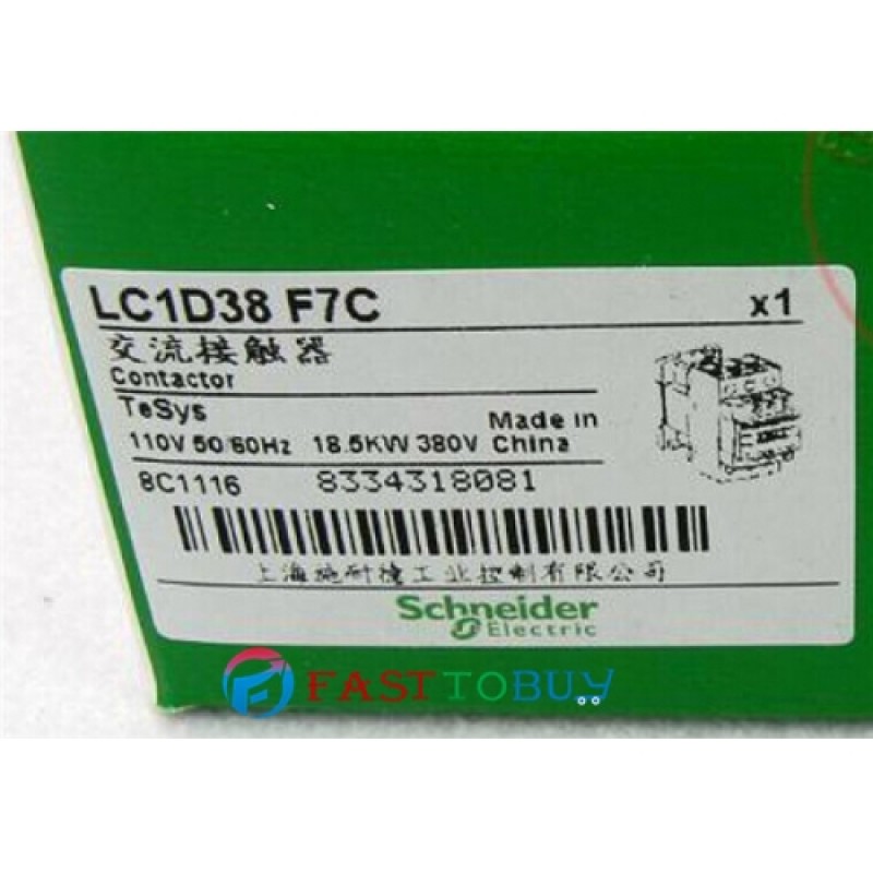 LC1D38F7C LC1-D38F7C Contactor TeSys D 38A AC 110V 50/60Hz New