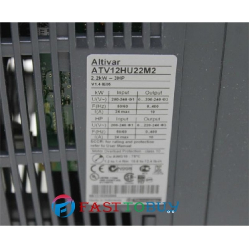ATV12HU22M2 VFD Inverter  Input 1ph 220V Output 3ph 220V 10A 0.5~400Hz 2.2KW 3HP New