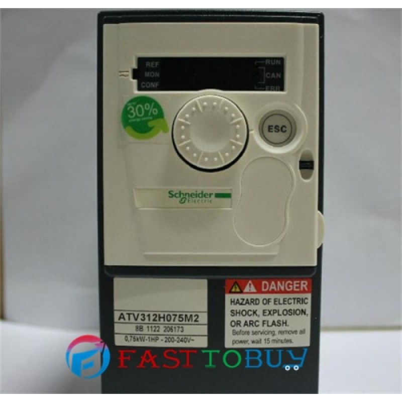 ATV312H075M2 VFD Inverter  Input 1ph 220V Output 3ph 220V 4.8A 0.5~500Hz 0.75KW 1HP with EMC New