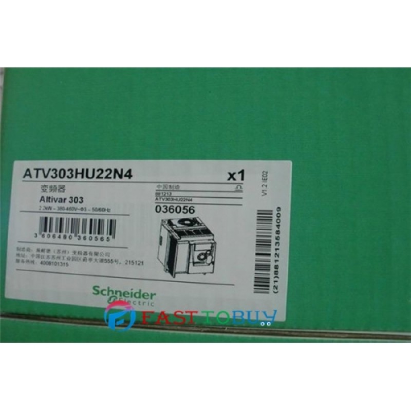 ATV303HU22N4 VFD Inverter  Input 3ph 380V Output 3ph 380~460V 5.5A 0.5~400Hz  2.2KW New