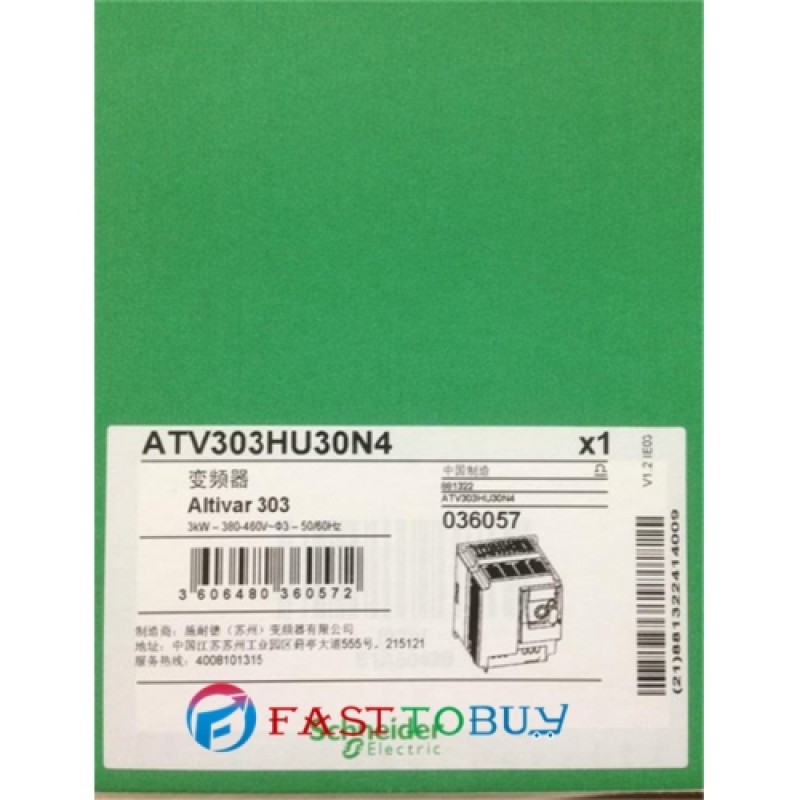 ATV303HU30N4 VFD Inverter  Input 3ph 380V Output 3ph 380~460V 7.1A 0.5~400Hz  3.0KW New