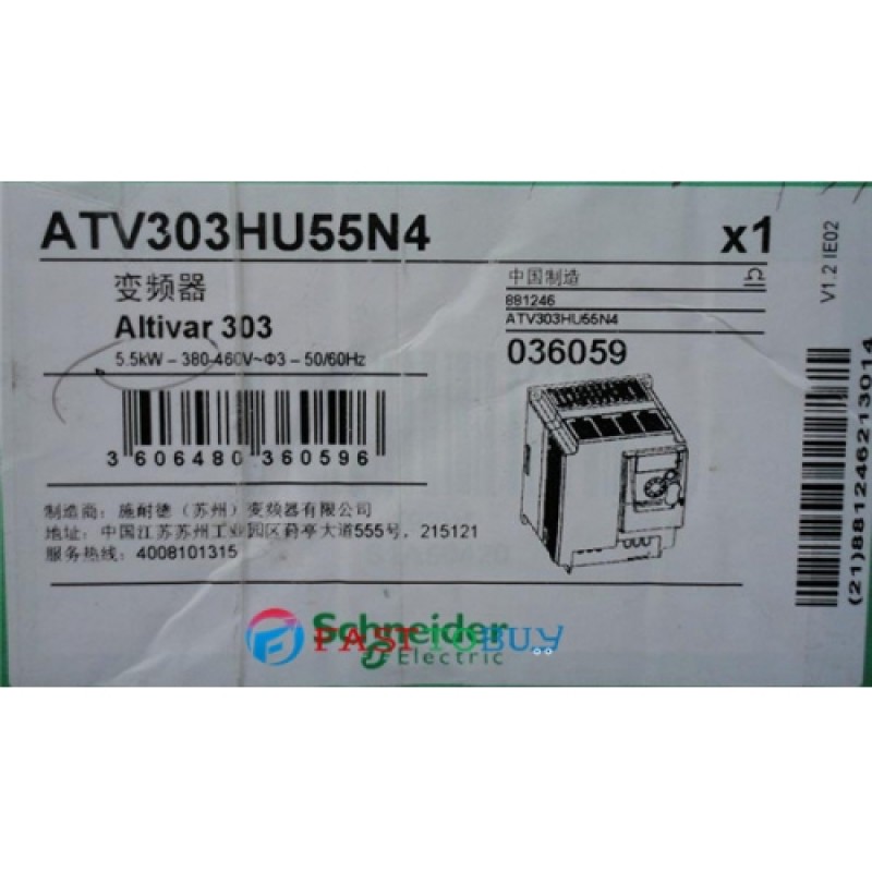 ATV303HU55N4 VFD Inverter  Input 3ph 380V Output 3ph 380~460V 12.6A 0.5~400Hz  5.5KW New