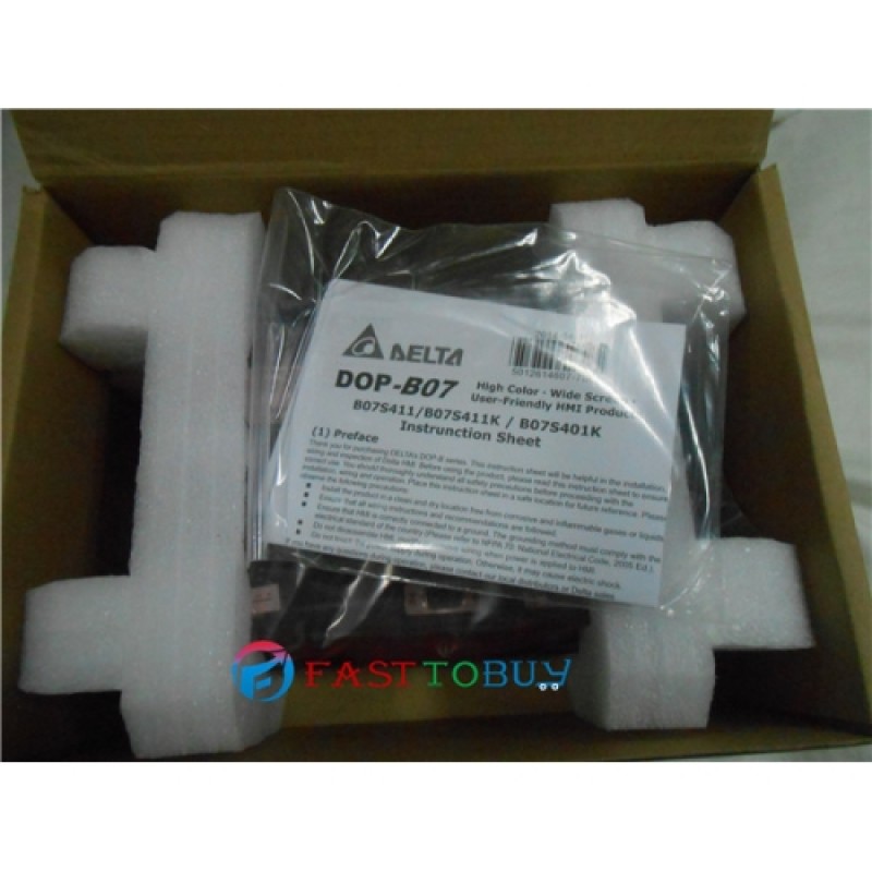 7 Inch 800x480 HMI Delta DOP-B07S401K New with USB program download Cable