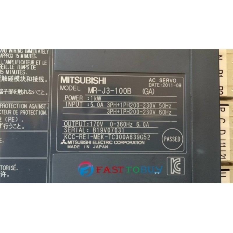 MR-J3-100B AC Servo Drive 3PH AC220V 1KW SSCNET III New