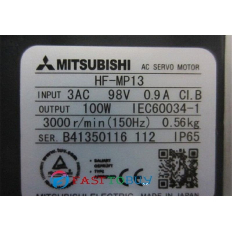 HF-MP13 AC Servo Motor 0.9A 100W 0.32NM 3000r/min New