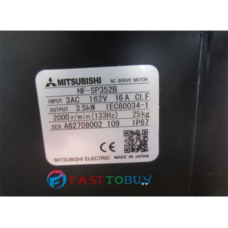 HF-SP352B AC Servo Motor 16A 3.5KW 16.7NM 2000r/min with Brake New